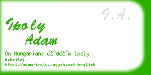 ipoly adam business card